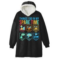 Things I Do In My Spare Time Statistics Data Science Hooded Wearable Blanket