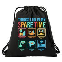 Things I Do In My Spare Time Statistics Data Science Drawstring Bag