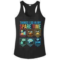 Things I Do In My Spare Time Statistics Data Science Ladies PosiCharge Competitor Racerback Tank