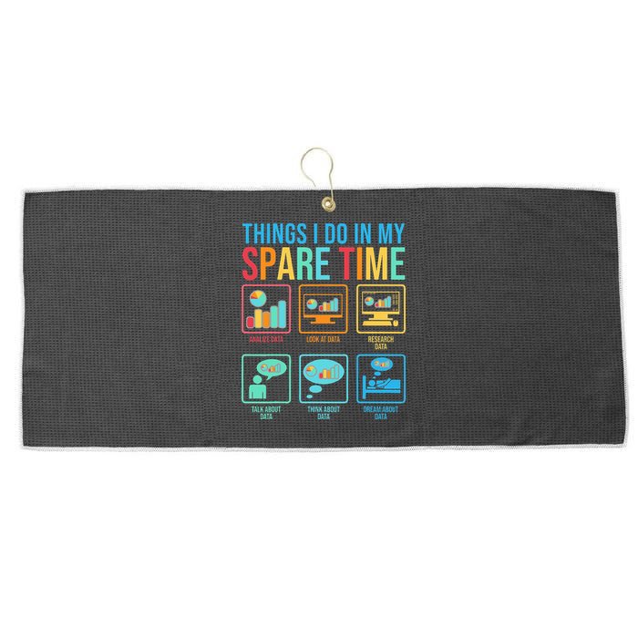 Things I Do In My Spare Time Statistics Data Science Large Microfiber Waffle Golf Towel