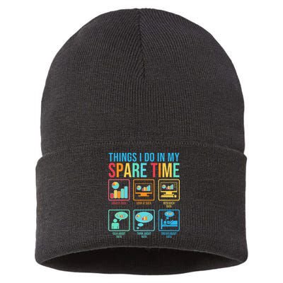Things I Do In My Spare Time Statistics Data Science Sustainable Knit Beanie