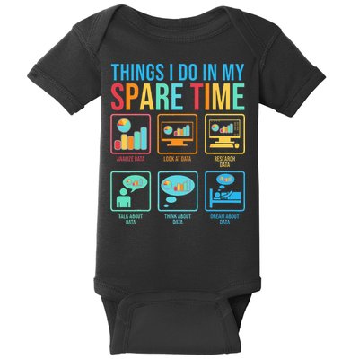 Things I Do In My Spare Time Statistics Data Science Baby Bodysuit