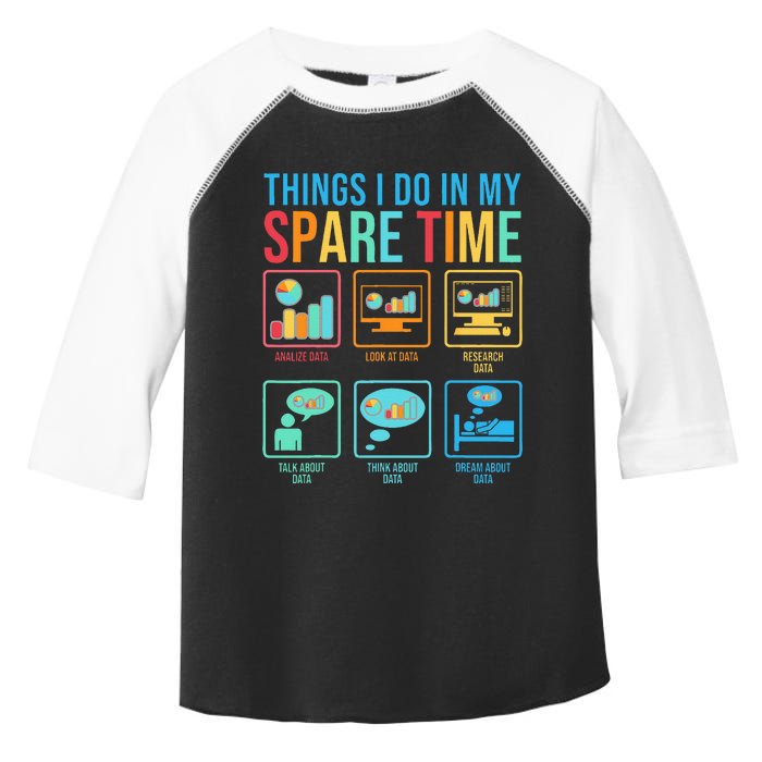 Things I Do In My Spare Time Statistics Data Science Toddler Fine Jersey T-Shirt