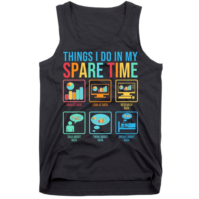 Things I Do In My Spare Time Statistics Data Science Tank Top
