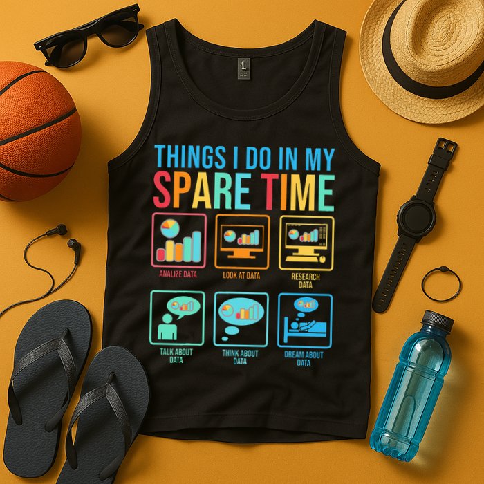 Things I Do In My Spare Time Statistics Data Science Tank Top