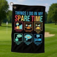 Things I Do In My Spare Time Statistics Data Science Golf Towel