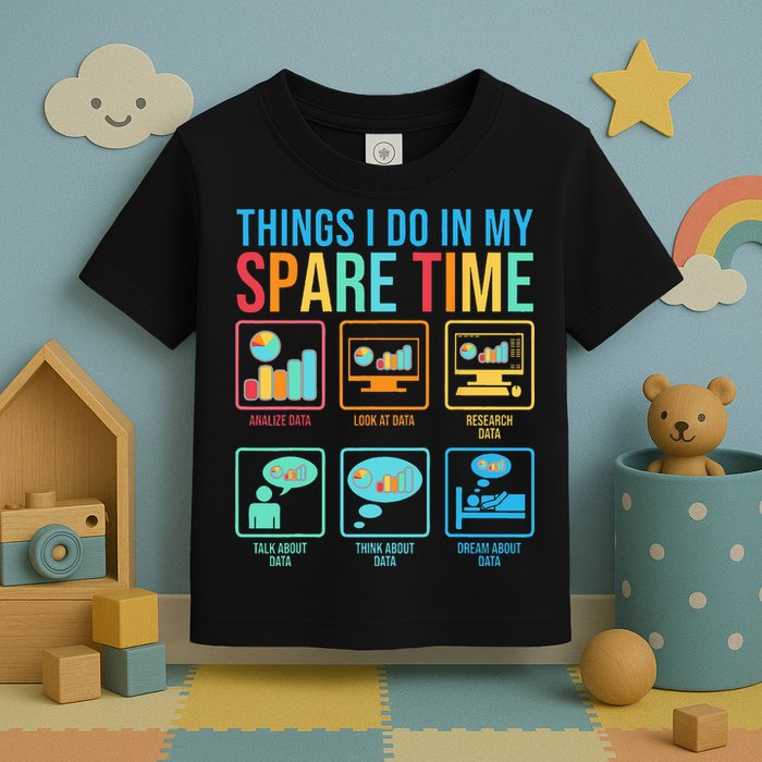 Things I Do In My Spare Time Statistics Data Science Toddler T-Shirt
