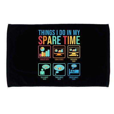 Things I Do In My Spare Time Statistics Data Science Microfiber Hand Towel