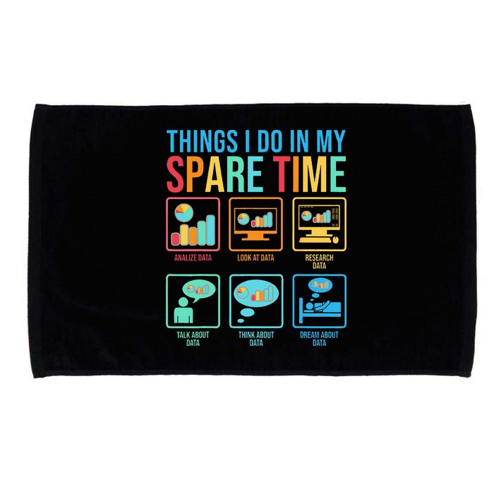 Things I Do In My Spare Time Statistics Data Science Microfiber Hand Towel