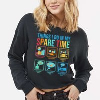 Things I Do In My Spare Time Statistics Data Science Cropped Pullover Crew
