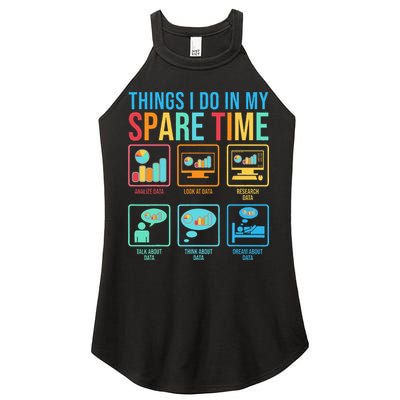 Things I Do In My Spare Time Statistics Data Science Women's Perfect Tri Rocker Tank