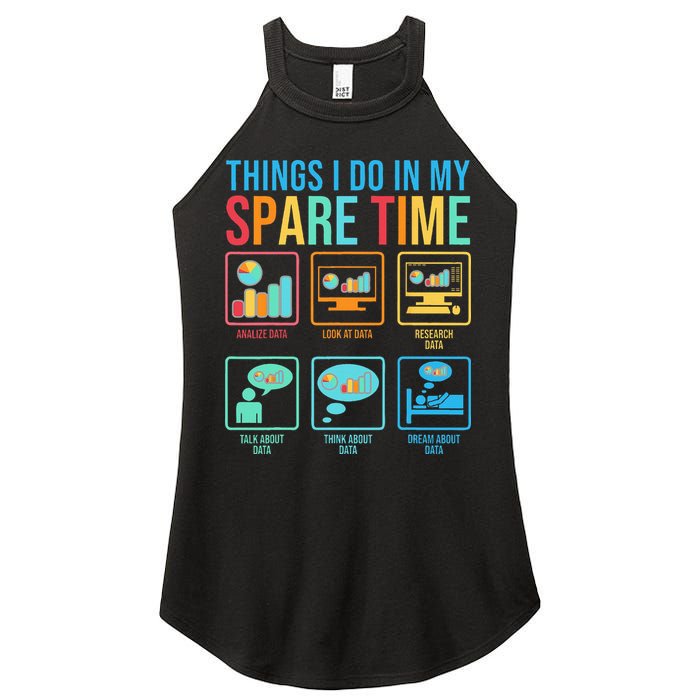 Things I Do In My Spare Time Statistics Data Science Women's Perfect Tri Rocker Tank