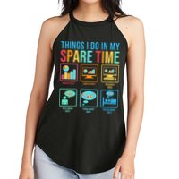 Things I Do In My Spare Time Statistics Data Science Women's Perfect Tri Rocker Tank