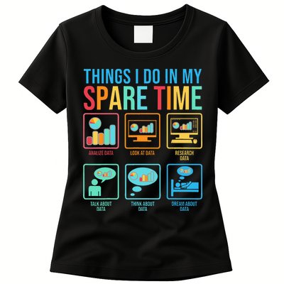 Things I Do In My Spare Time Statistics Data Science Womens T-Shirt