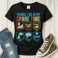Things I Do In My Spare Time Statistics Data Science Womens T-Shirt