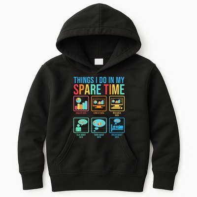 Things I Do In My Spare Time Statistics Data Science Kids Hoodie