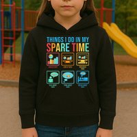 Things I Do In My Spare Time Statistics Data Science Kids Hoodie