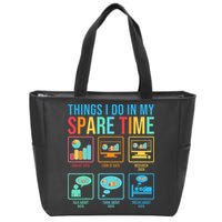 Things I Do In My Spare Time Statistics Data Science Zip Tote Bag