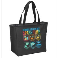 Things I Do In My Spare Time Statistics Data Science Zip Tote Bag