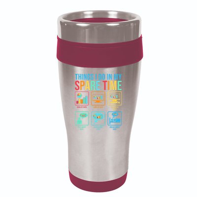 Things I Do In My Spare Time Statistics Data Science 16oz Travel Tumbler