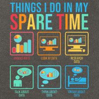 Things I Do In My Spare Time Statistics Data Science Cotton Canvas Backpack