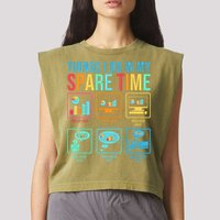 Things I Do In My Spare Time Statistics Data Science Garment-Dyed Women's Muscle Tee
