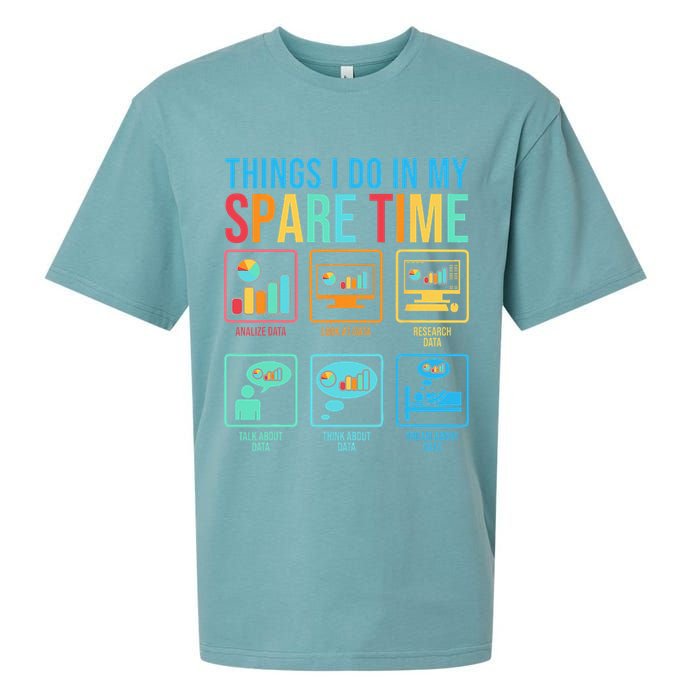 Things I Do In My Spare Time Statistics Data Science Sueded Cloud Jersey T-Shirt