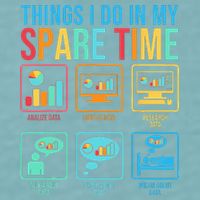 Things I Do In My Spare Time Statistics Data Science Sueded Cloud Jersey T-Shirt