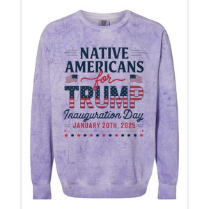 Trump Inauguration Day 2025 For Native Americans Colorblast Crewneck Sweatshirt