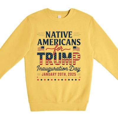 Trump Inauguration Day 2025 For Native Americans Premium Crewneck Sweatshirt