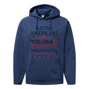 Trump Inauguration Day 2025 For Native Americans Performance Fleece Hoodie