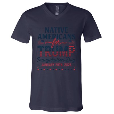 Trump Inauguration Day 2025 For Native Americans V-Neck T-Shirt