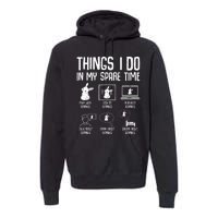 Things I Do In My Spare Time Bunny Rabbit Premium Hoodie