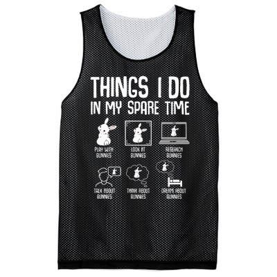 Things I Do In My Spare Time Bunny Rabbit Mesh Reversible Basketball Jersey Tank