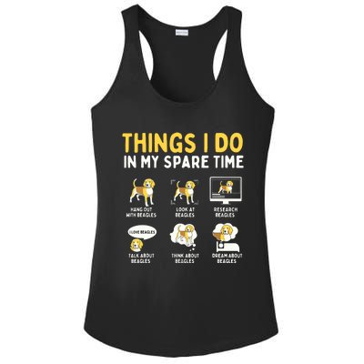 Things I Do In My Spare Time Beagle Dog Owner Animal Lover Ladies PosiCharge Competitor Racerback Tank