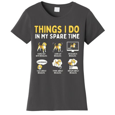 Things I Do In My Spare Time Beagle Dog Owner Animal Lover Women's T-Shirt