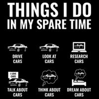 Things I Do In My Spare Time Funny Car Guy Car Enthusiast 16 in Basic Backpack