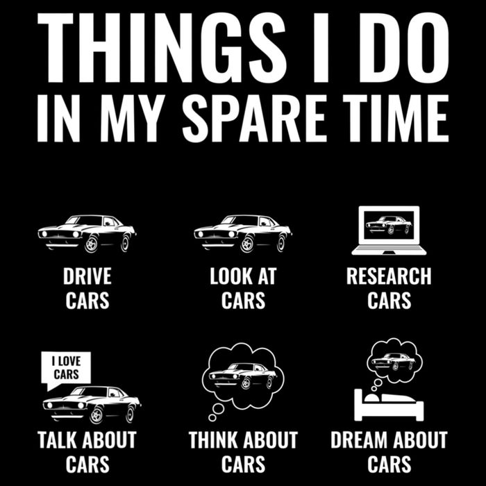 Things I Do In My Spare Time Funny Car Guy Car Enthusiast 16 in Basic Backpack