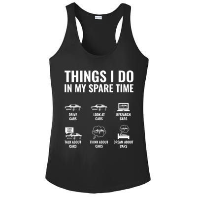 Things I Do In My Spare Time Funny Car Guy Car Enthusiast Ladies PosiCharge Competitor Racerback Tank