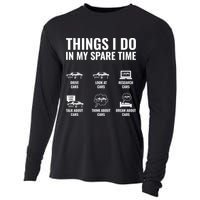 Things I Do In My Spare Time Funny Car Guy Car Enthusiast Cooling Performance Long Sleeve Crew