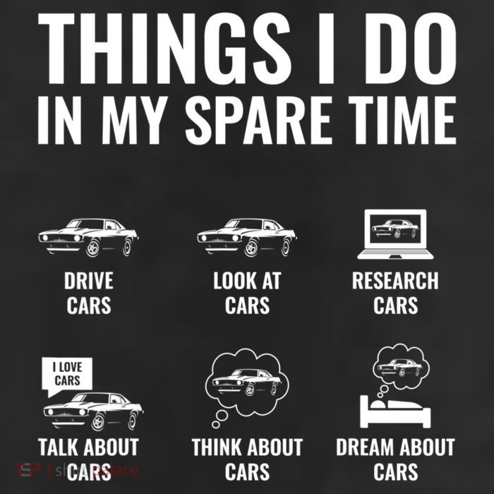 Things I Do In My Spare Time Funny Car Guy Car Enthusiast 25L Jumbo Tote