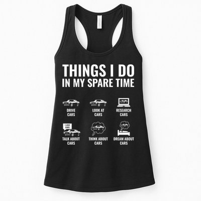 Things I Do In My Spare Time Funny Car Guy Car Enthusiast Womens Tank Top