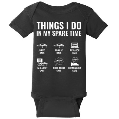 Things I Do In My Spare Time Funny Car Guy Car Enthusiast Baby Bodysuit