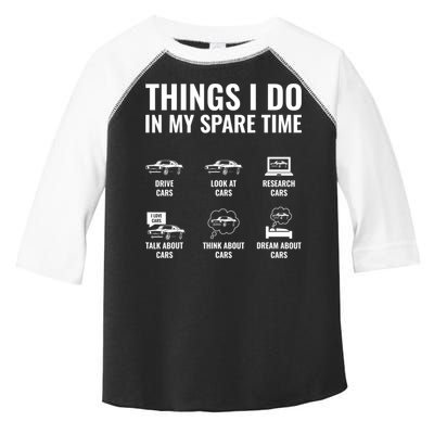 Things I Do In My Spare Time Funny Car Guy Car Enthusiast Toddler Fine Jersey T-Shirt