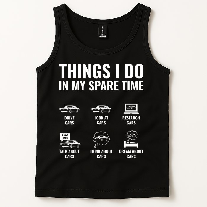 Things I Do In My Spare Time Funny Car Guy Car Enthusiast Tank Top