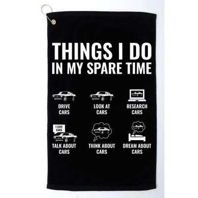 Things I Do In My Spare Time Funny Car Guy Car Enthusiast Golf Towel