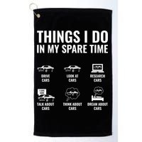 Things I Do In My Spare Time Funny Car Guy Car Enthusiast Golf Towel