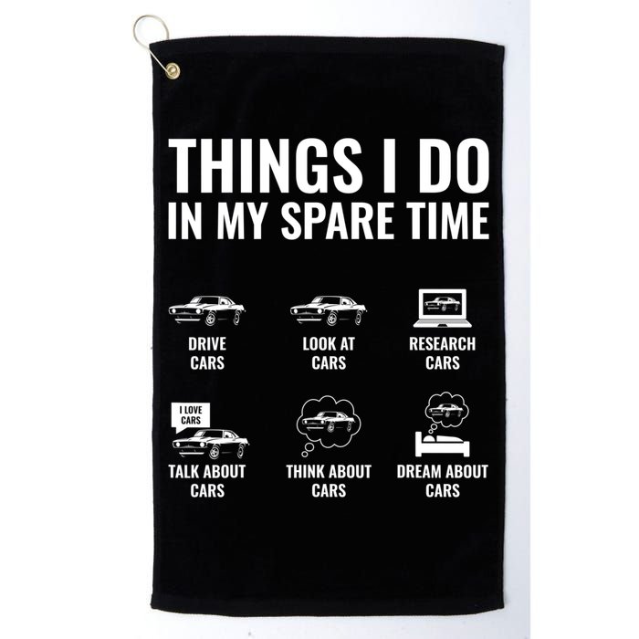 Things I Do In My Spare Time Funny Car Guy Car Enthusiast Golf Towel