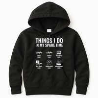 Things I Do In My Spare Time Funny Car Guy Car Enthusiast Kids Hoodie