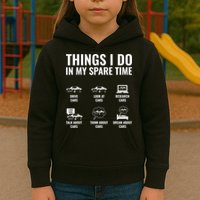 Things I Do In My Spare Time Funny Car Guy Car Enthusiast Kids Hoodie